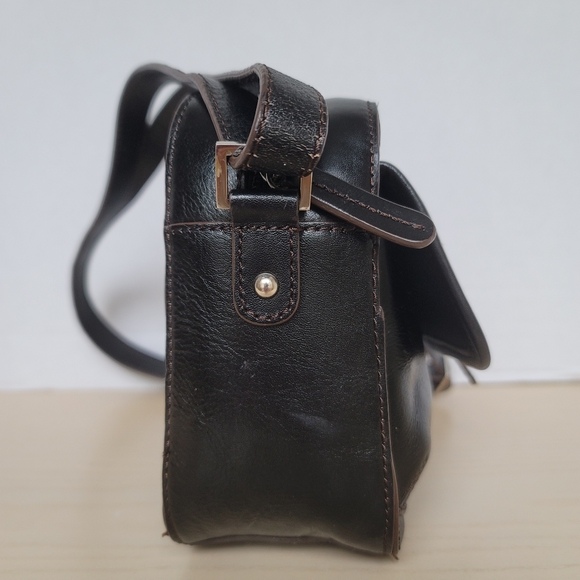 Etienne Aigner Black Leather Adjustable Strap Crossbody Camera Bag Purse - Picture 14 of 16